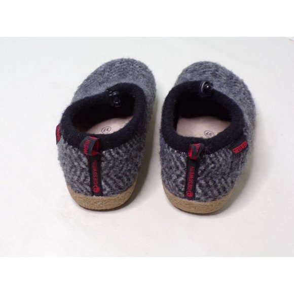 🆕 GIESSWEIN Tahoe Slipper Shoe Black Herringbone Wool EU 37 US 6.5-7 - Picture 8 of 11